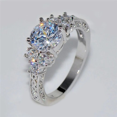 Women silver zircon - silver,