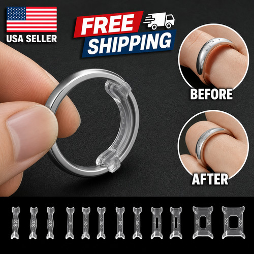 12pcs clear ring size - size, adjuster